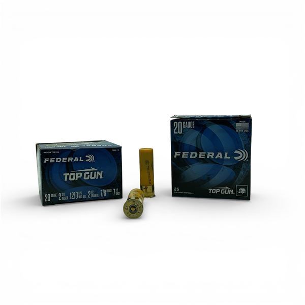 Federal Top Gun 20 Ga 2 3/4" #7.5 Ammunition, 50 Rounds