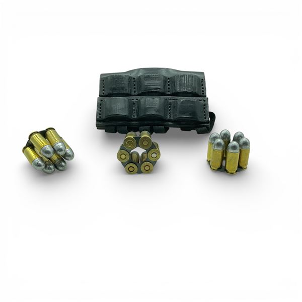 Safariland Revolver Loader X 3 with Belt Holster and 45 Auto Reloaded Ammunition