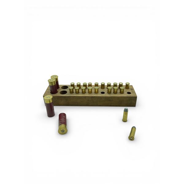 Stand with 44-40 Win Ammunition, Approx 20 Rounds and 12 Ga 2 3/4" X 4 Rounds