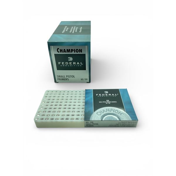 Federal Champion Small Pistol Primers, 1000 Qty