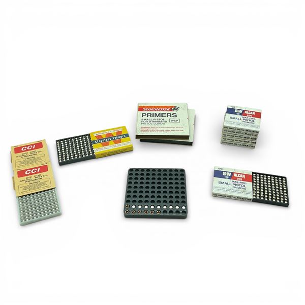 Assorted Small Pistol Primers, Approx 1000 Qty