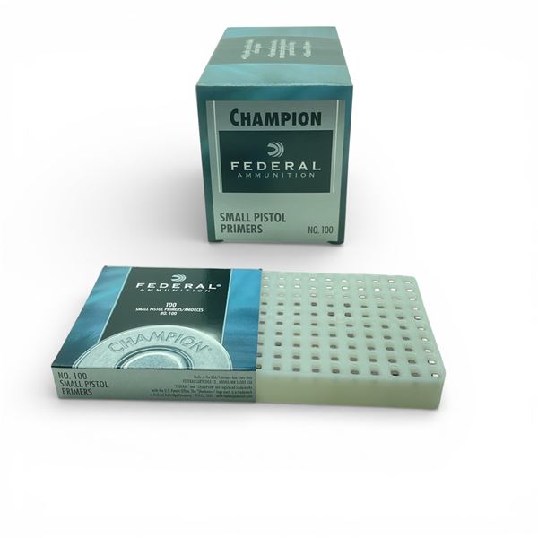 Federal Champion Small Pistol Primers, 1000 Qty