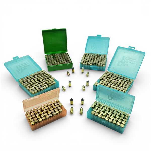 Assorted Reloaded 45 ACP Ammunition and Cases, Approx 500 Qty