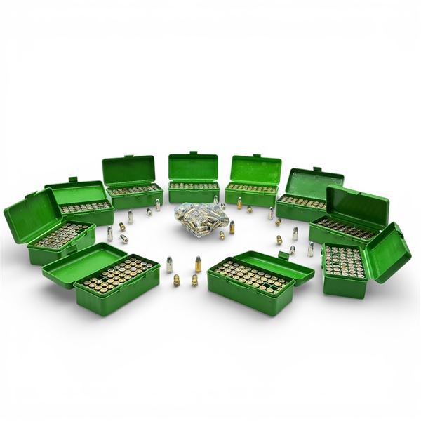 Assorted Reloaded 9 mm Ammunition and Cases, Approx 550 Rounds