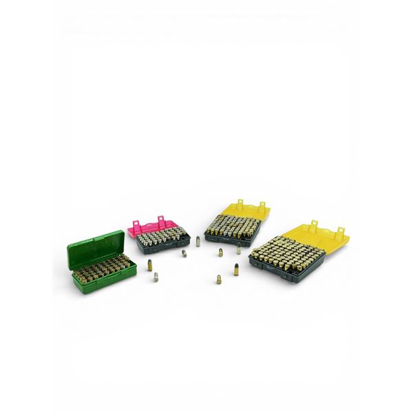 Assorted Reloaded 9 mm Ammunition and Cases, Approx 300 Rounds