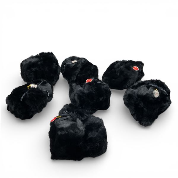 Yukon Fur Hats, Black X 7 Qty