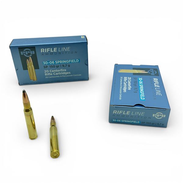 PPU 30-06 Springfield, 150 Grain SP Ammunition, 40 Rounds