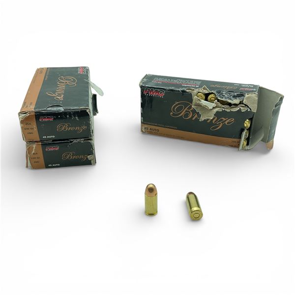 PMC Bronze 45 Auto, 230 Grain FMJ Ammunition, 150 Rounds
