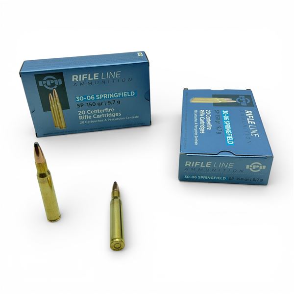 PPU 30-06 Springfield, 150 Grain SP Ammunition, 40 Rounds
