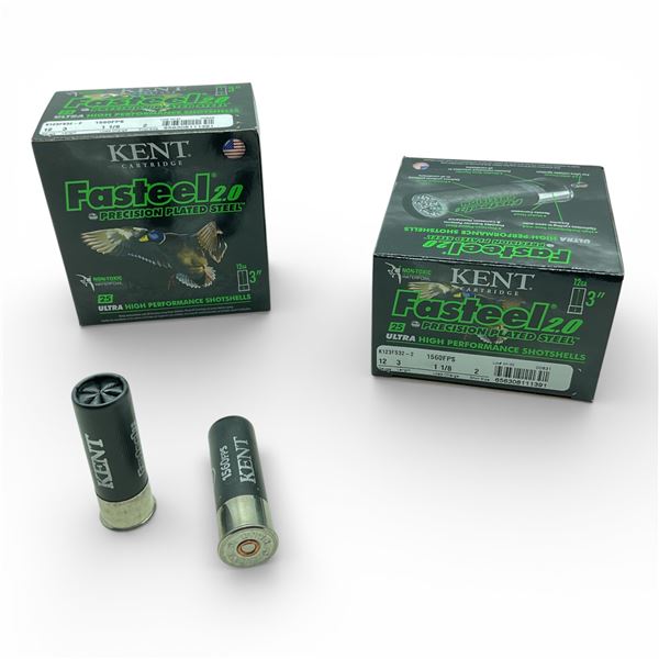 Kent Fasteel 2.0 12 Ga, 3", 1-1/8 oz, #2 Shot Ammunition, 50 Rounds