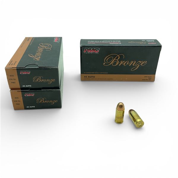 PMC Bronze 45 Auto, 230 Grain FMJ Ammunition, 150 Rounds