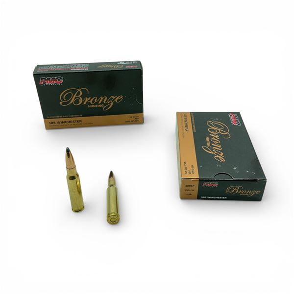 PMC Bronze 308 Win, 150 Grain PSP Ammunition, 40 Rounds