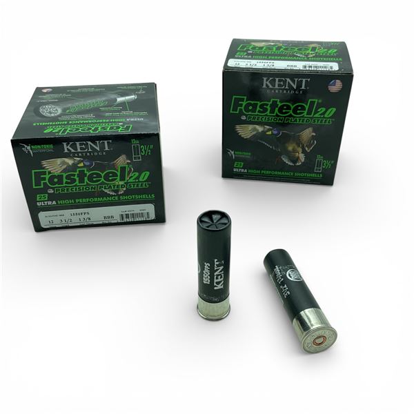 Kent Fasteel 2.0 12 Ga, 3-1/2", 1-3/8 oz, BBB Shot Ammunition, 50 Rounds