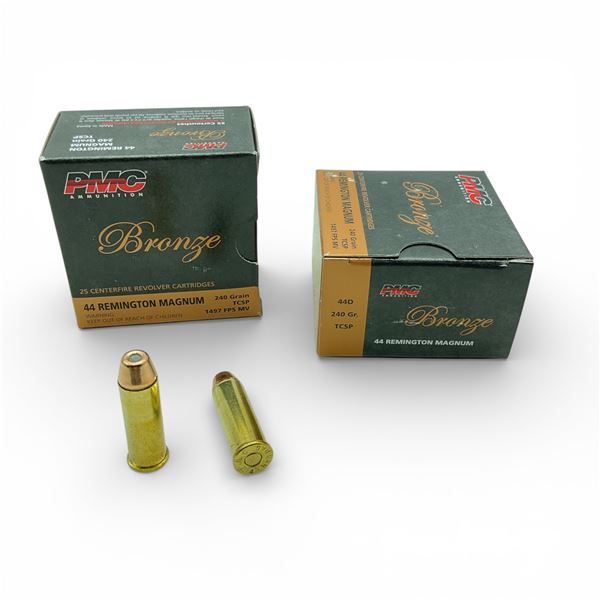 PMC Bronze 44 Remington Magnum, 240 Grain TCSP Ammunition, 50 Rounds
