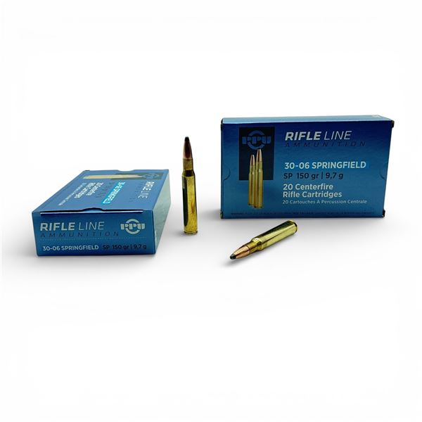PPU 30-06 Springfield, 150 Grain SP Ammunition, 40 Rounds