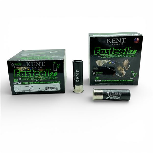 Kent Fasteel 2.0 12 Ga, 3", 1-1/4 oz, #3 Shot Ammunition, 50 Rounds