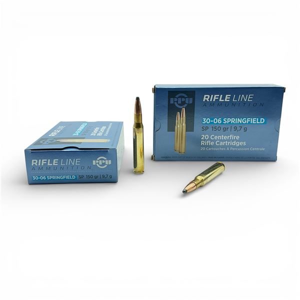 PPU 30-06 Springfield, 150 Grain SP Ammunition, 40 Rounds