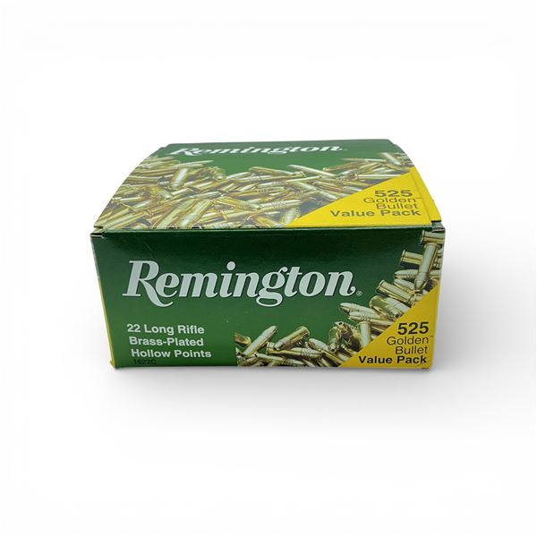 Remington Golden Bullet Value Pack .22 LR, 36 Grain LRN HP Ammunition, 525 Rounds