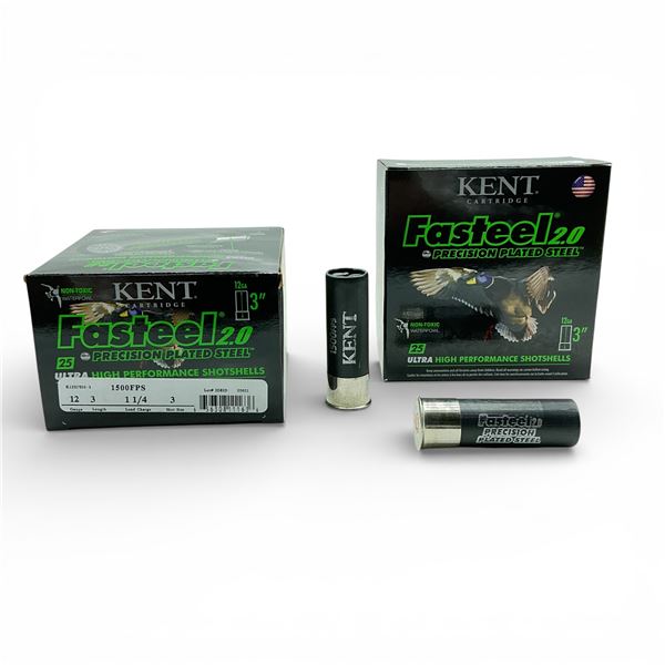 Kent Fasteel 2.0 12 Ga, 3", 1-1/4 oz, #3 Shot Ammunition, 50 Rounds