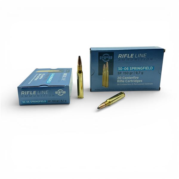 PPU 30-06 Springfield, 150 Grain SP Ammunition, 40 Rounds