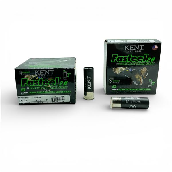 Kent Fasteel 2.0 12 Ga, 3", 1-1/8 oz, #2 Shot Ammunition, 50 Rounds