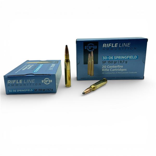 PPU 30-06 Springfield, 150 Grain SP Ammunition, 40 Rounds