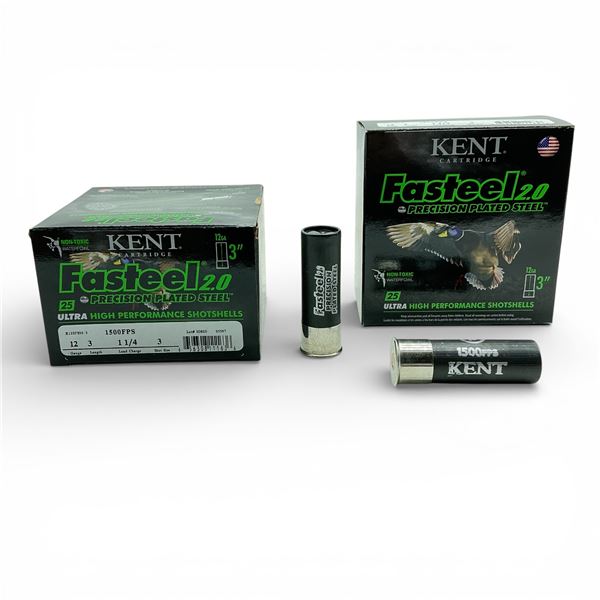 Kent Fasteel 2.0 12 Ga, 3", 1-1/4 oz, #3 Shot Ammunition, 50 Rounds