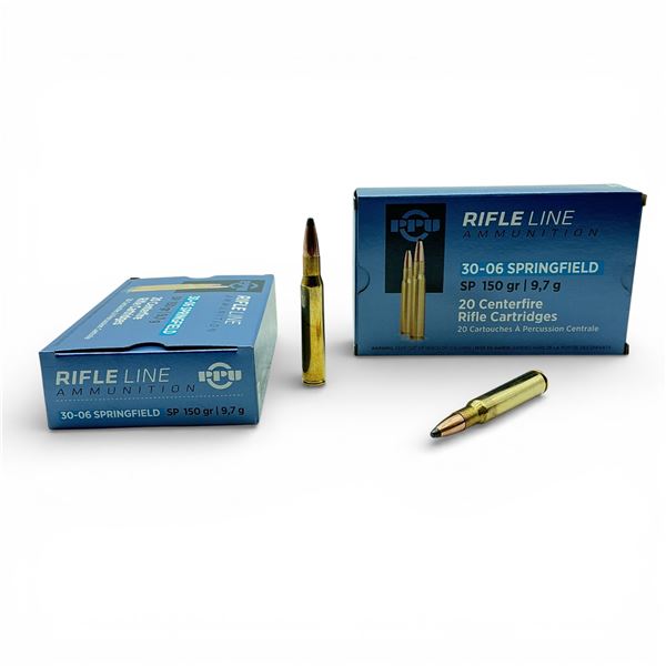 PPU 30-06 Springfield, 150 Grain SP Ammunition, 40 Rounds