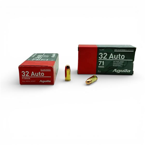Aguila 32 Auto, 71 Grain Full Metal Jacket Ammunition, 100 Rounds