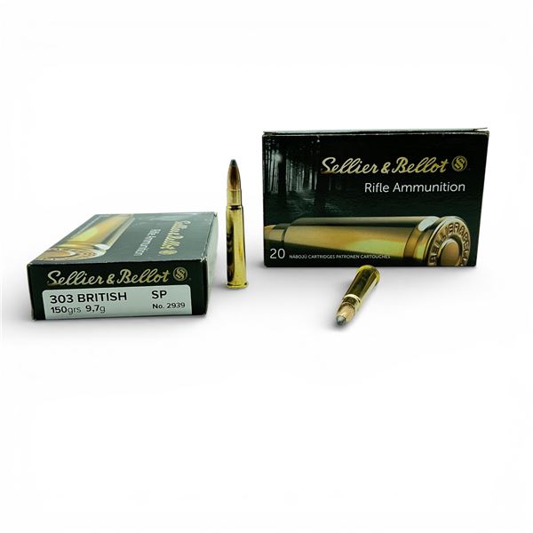 Sellier & Bellot 303 British, 150 Grain SP Ammunition, 40 Rounds