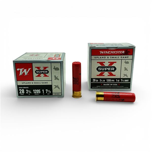 Winchester Super X Upland & Small Game 28 Ga, 2-3/4", 1 oz, #7.5 Shot Ammunition, 50 Rounds