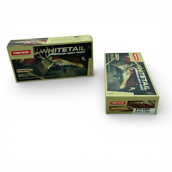 Norma Whitetail 270 WSM, 130 Grain Ammunition, 40 Rounds