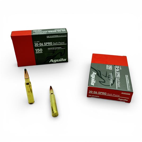 Aguila 30-06 SPRG, 150 Grain Soft Point Ammunition, 40 Rounds