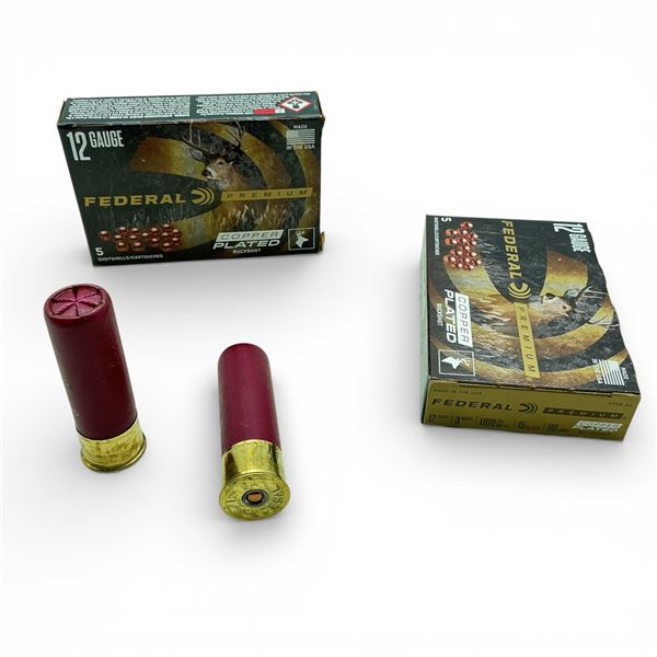 Federal Premium 12 Ga, 3", 15 Pellet, 00 Copper Plated Buck Shot Ammunition, 10 Rounds