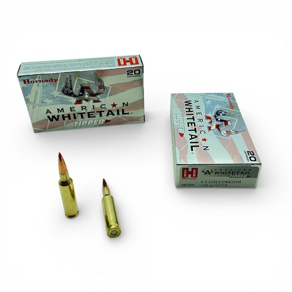 Hornady American Whitetail Tipped 6.5 Creedmoor, 129 Grain SST Ammunition, 40 Rounds