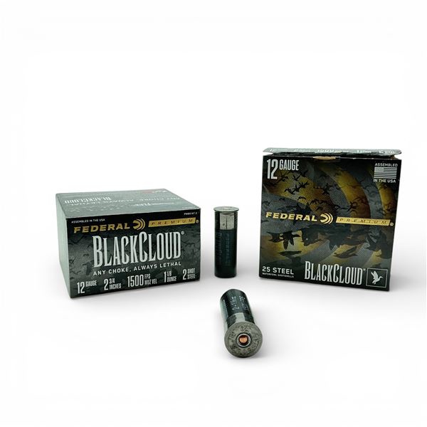 Federal Premium BlackCloud 12 Ga 2 3/4" Steel Shot #2 Ammunition, 50 Rounds