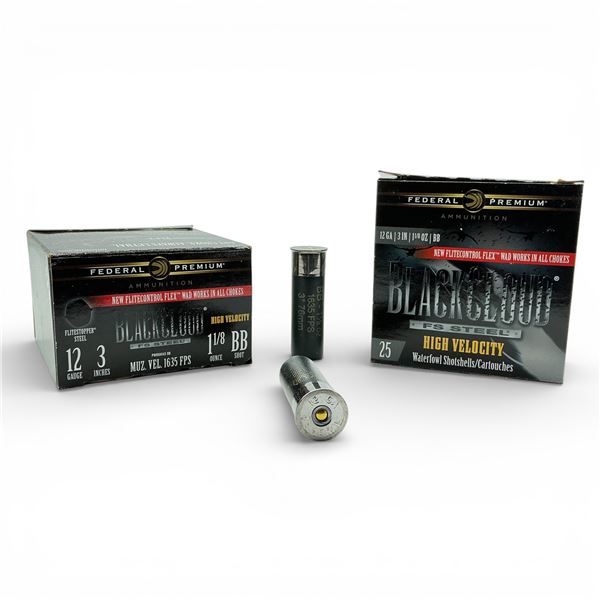 Federal Premium BlackCloud HV 12 Ga 3" Steel Shot BB Ammunition, 50 Rounds
