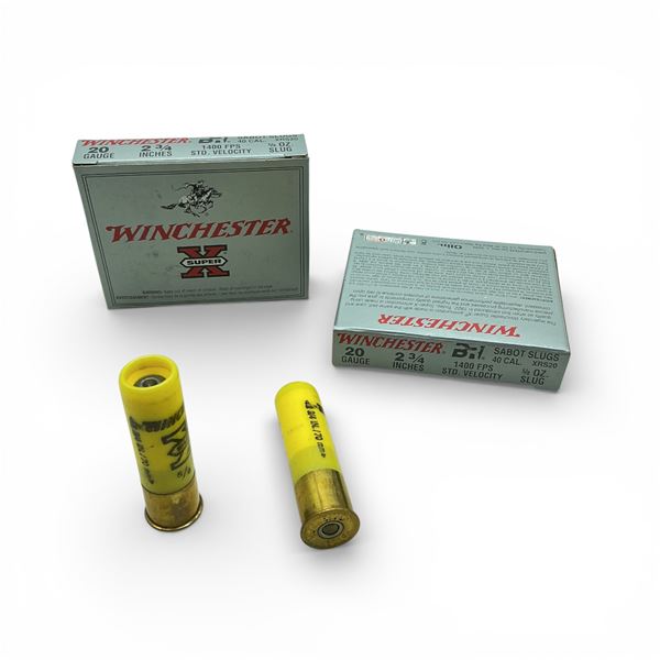 Winchester Super X 20 Ga, 2-3/4", 5/8 oz Sabot Slug Ammunition, 10 Rounds