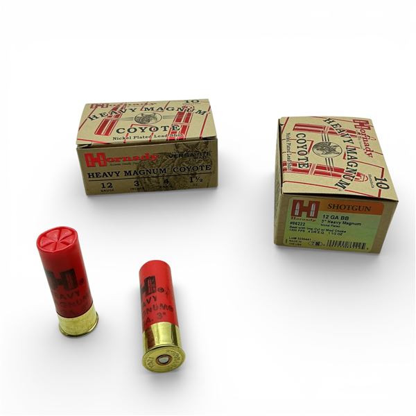 Hornady Shotgun 12 Ga, BB, 3" Heavy Magnum Nickle Plated Ammunition, 20 Rounds