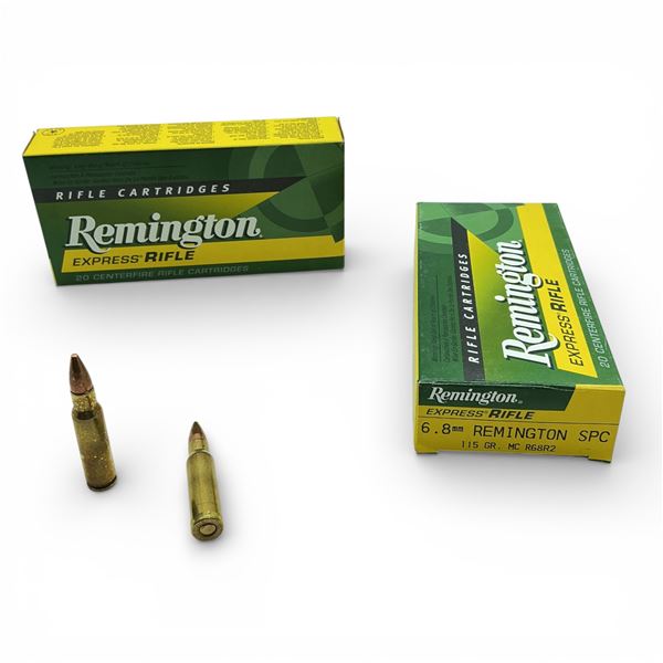 Remington Express Rifle 6.8mm Remington SPC, 115 Grain Ammunition, 40 Rounds