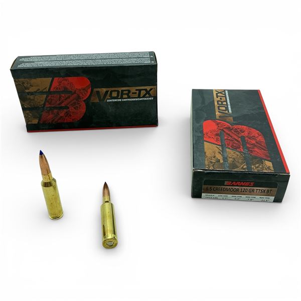 Barnes 6.5 Creedmoor, 120 Grain TTSX BT Ammunition, 40 Rounds