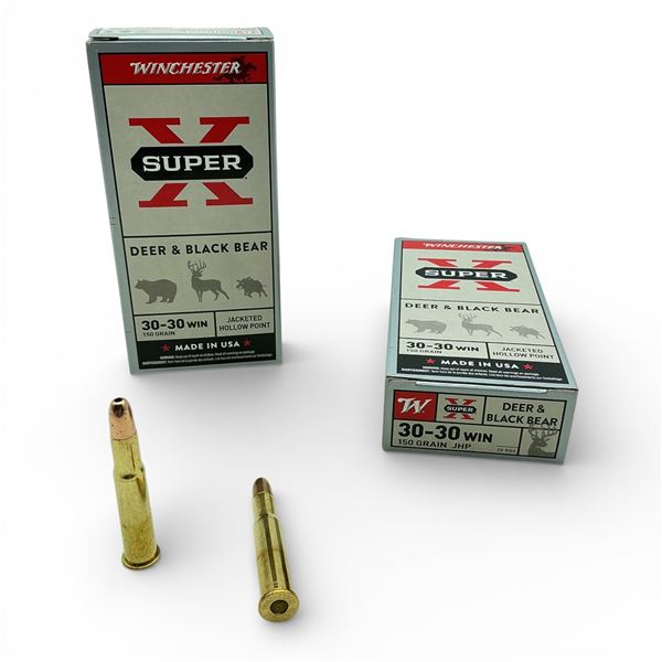 Winchester Super X Deer & Black Bear 30-30 Win, 150 Grain JHP Ammunition, 40 Rounds