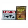 Image 1 : Rivers Edge "Fish Pox" and "Retirement Plan" Metal Sign, 16.75" x 12.25"