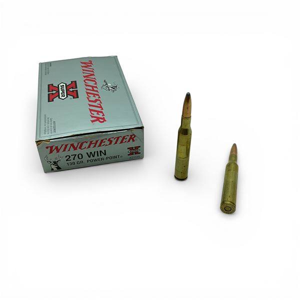 Winchester Super X Power Point 270 Win 130 Grain Ammunition, 21 Rounds