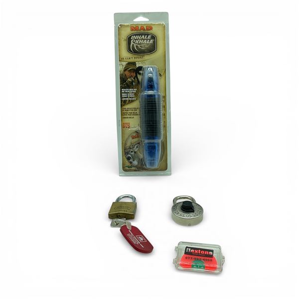 Flambeau MAD Inhale/ Exhale Deer Call, Flextone Mouth Call and Locks X 2 Qty