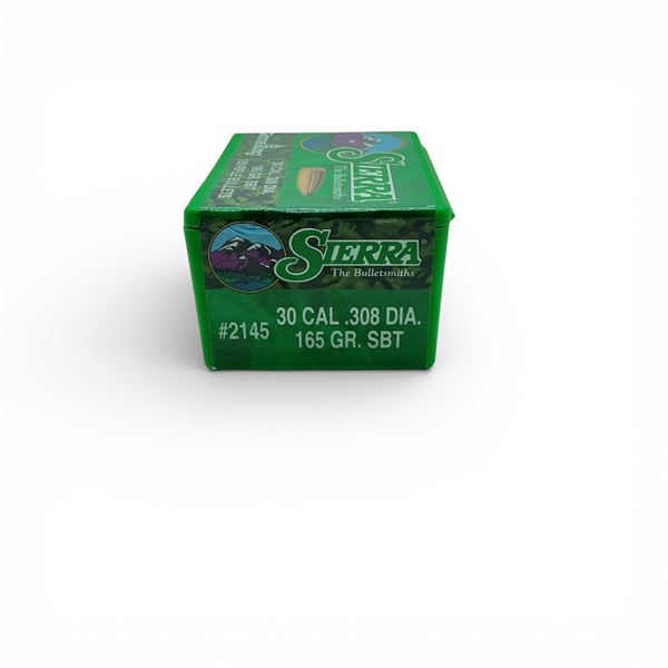 Sierra Gameking 30 Cal (.308"), 165 Grain SBT Projectiles, 100 Qty