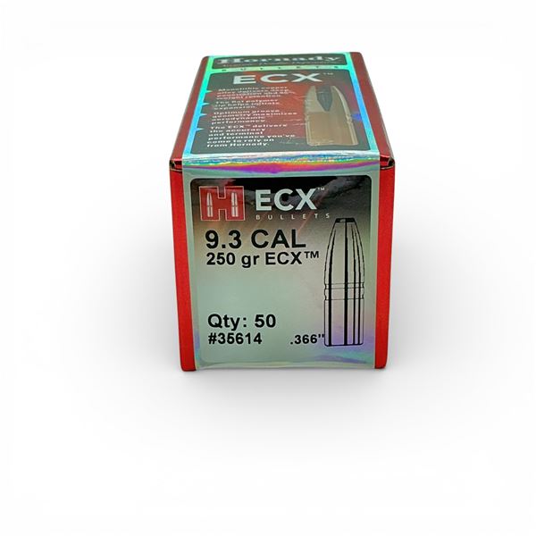 Hornady 9.3 Cal (.366"), 250 Grain ECX Projectiles, 50 Qty
