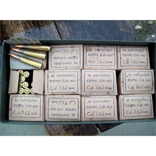 7.62 X 51 mm CETME 113 Grain FMJ Ammunition, 2000 Rounds