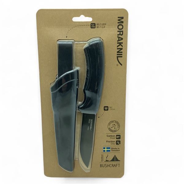 Morakniv Bushcraft Carbon Steel Knife, 4.3" Blade with Sheath, New