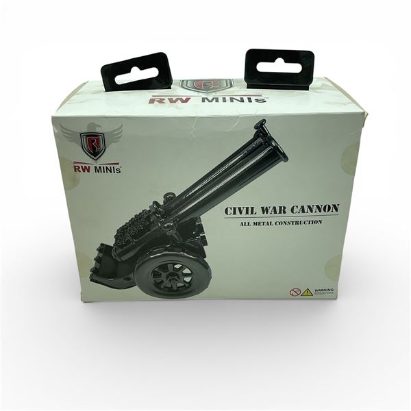 RW Minis All Metal Construction Civil War Cannon, 4" x 4.5" x 7", New